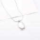 Mother of Pearl Oval Pendant Necklace