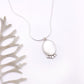 Mother of Pearl Oval Pendant Necklace