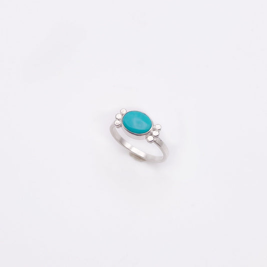 Oval Turquoise Nomad Ring | Size 9.5