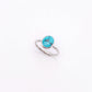 Birches Turquoise Stacking Oval Ring No. 15 | Size 7