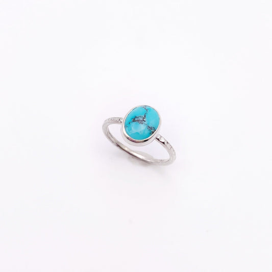 Birches Turquoise Stacking Oval Ring No. 15 | Size 7