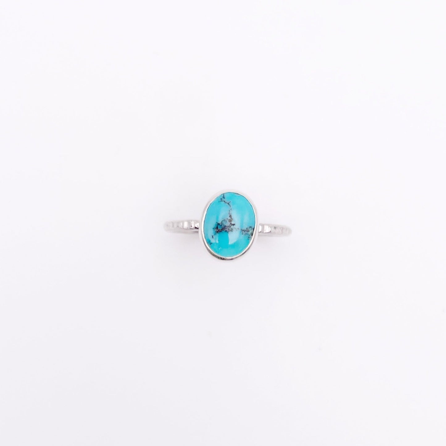 Birches Turquoise Stacking Oval Ring No. 15 | Size 7