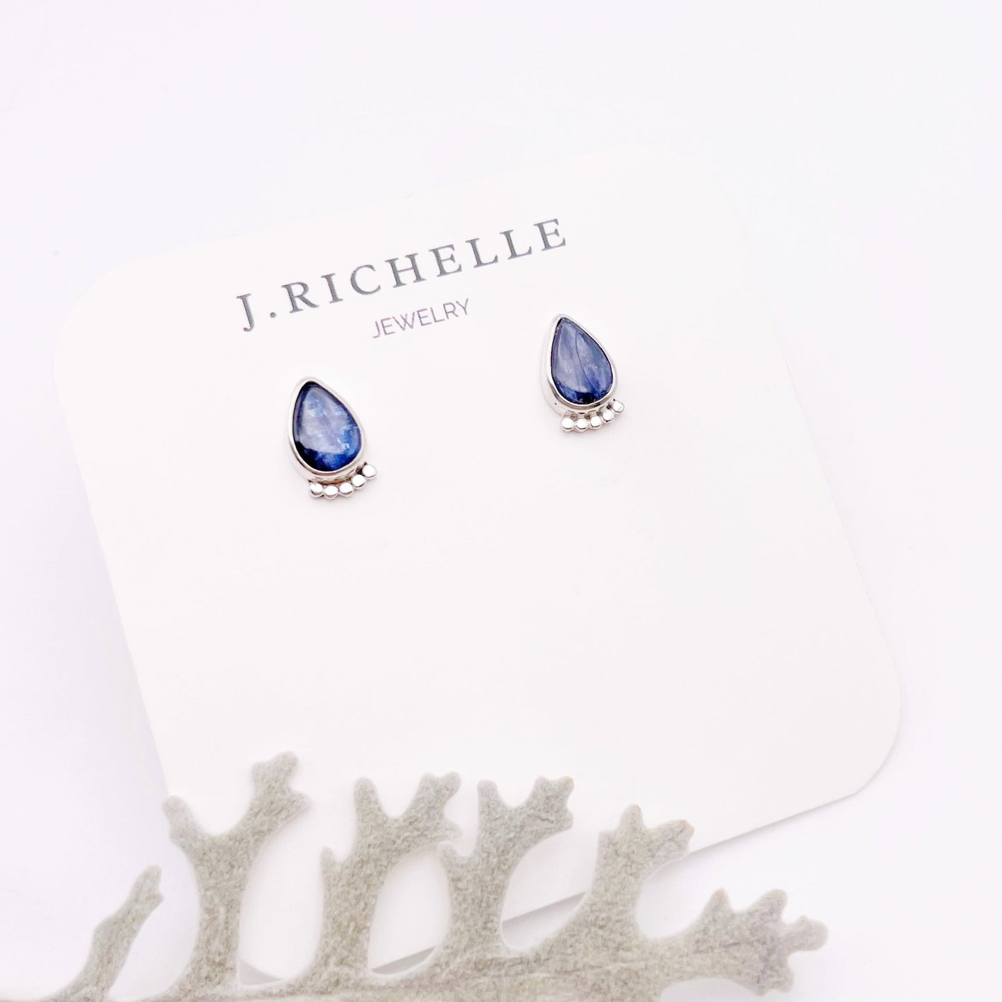 Kyanite Teardrop Dottie Stud