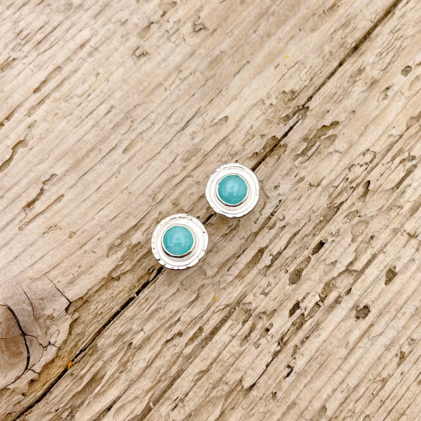 Dainty Amazonite Stud Earring