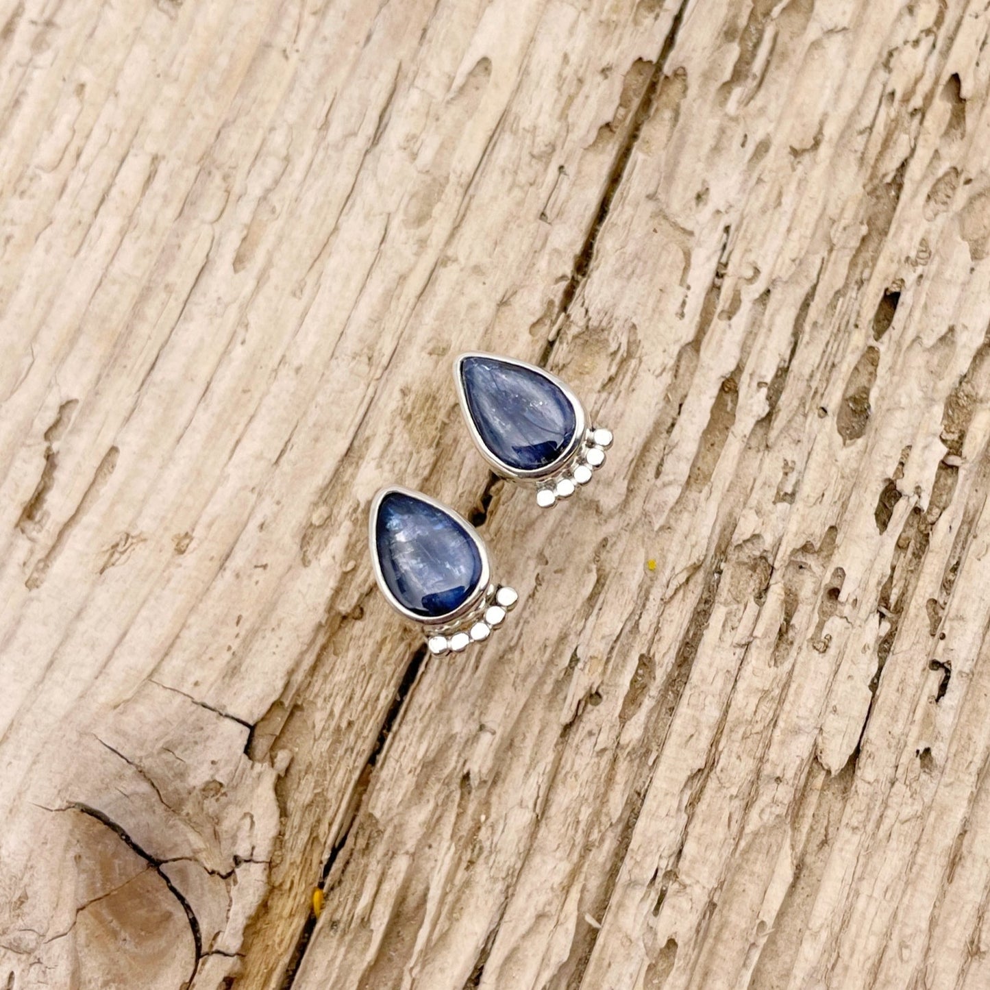 Kyanite Teardrop Dottie Stud