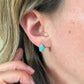 Amazonite Teardrop Dottie Stud