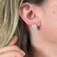 Dainty Amazonite Stud Earring