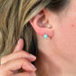 Amazonite Round Dot Stud