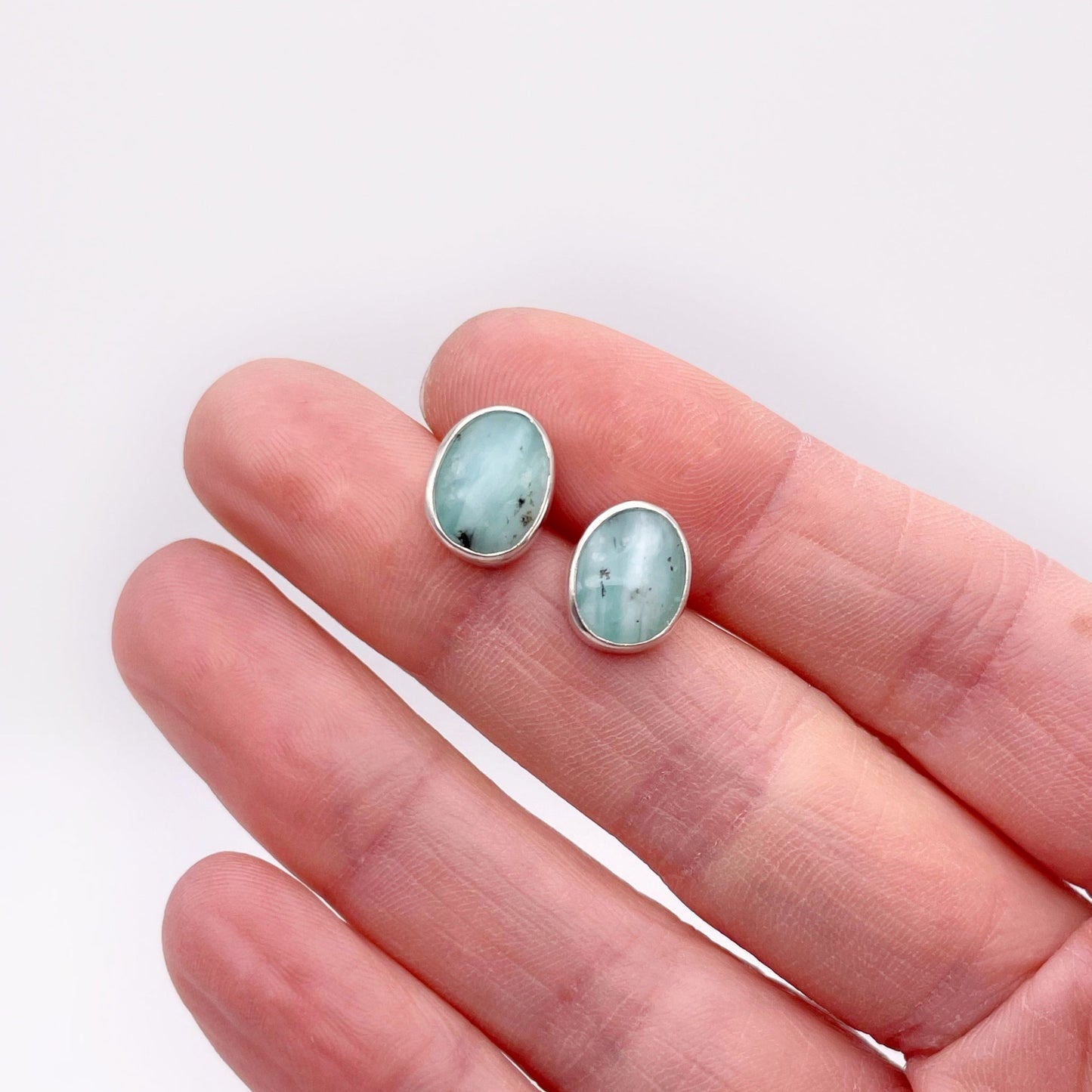 Peruvian Opal Stud Earring No. 02