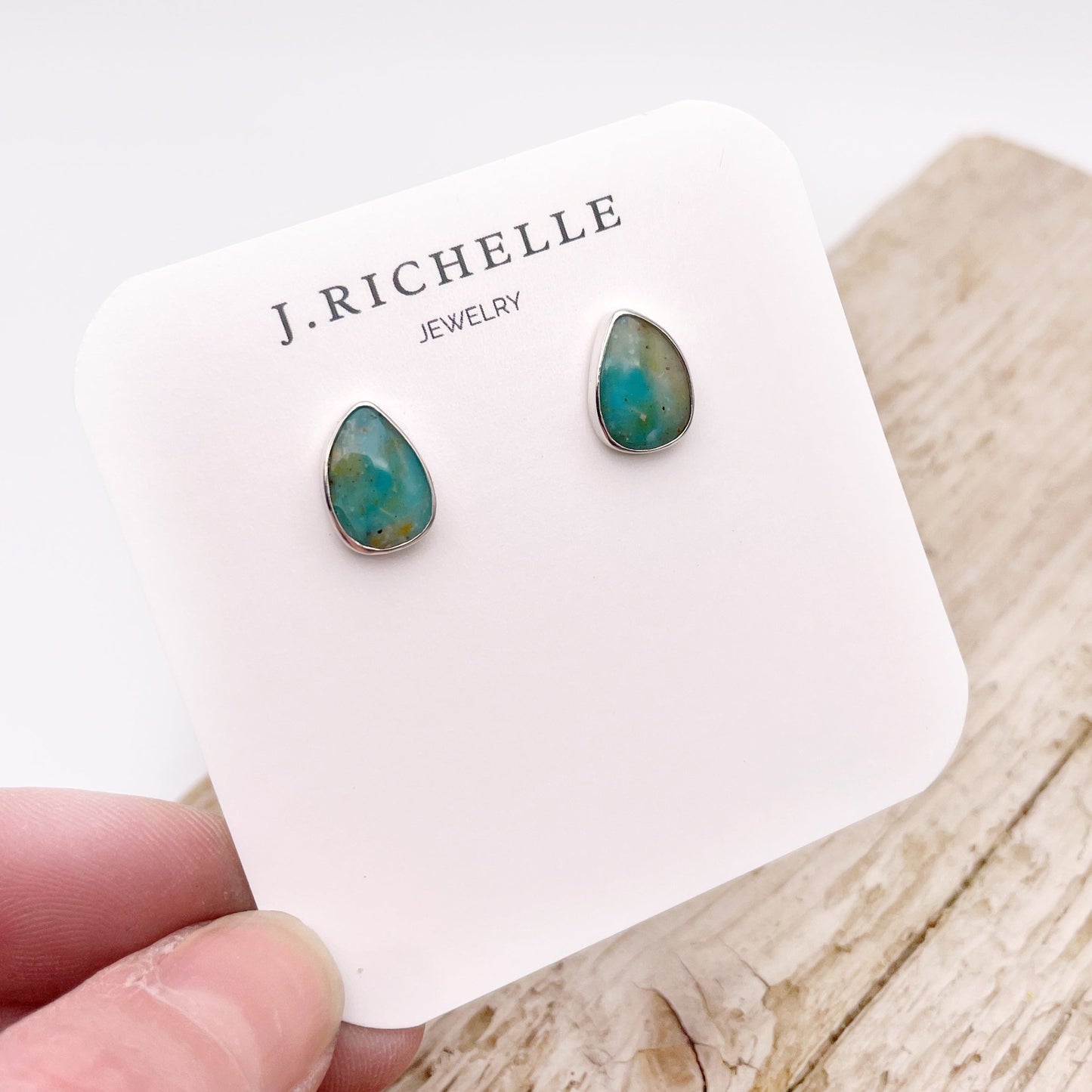 Peruvian Opal Stud Earring No. 04