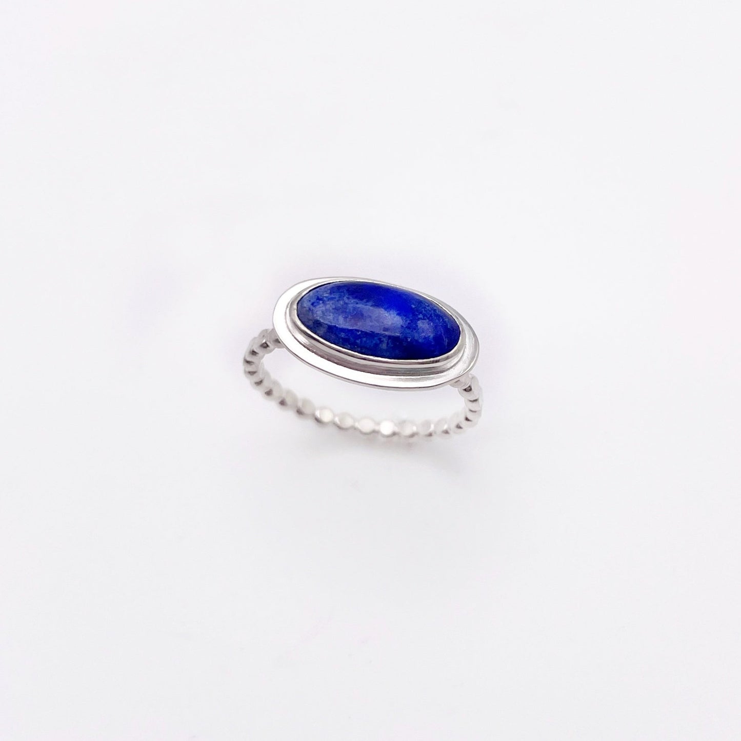 Lapis Lazuli Horizontal Oval Ring No. 03 | Size 8.5