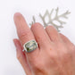 Prehnite Tiny Rectangle Ring No. 02 | Size 8