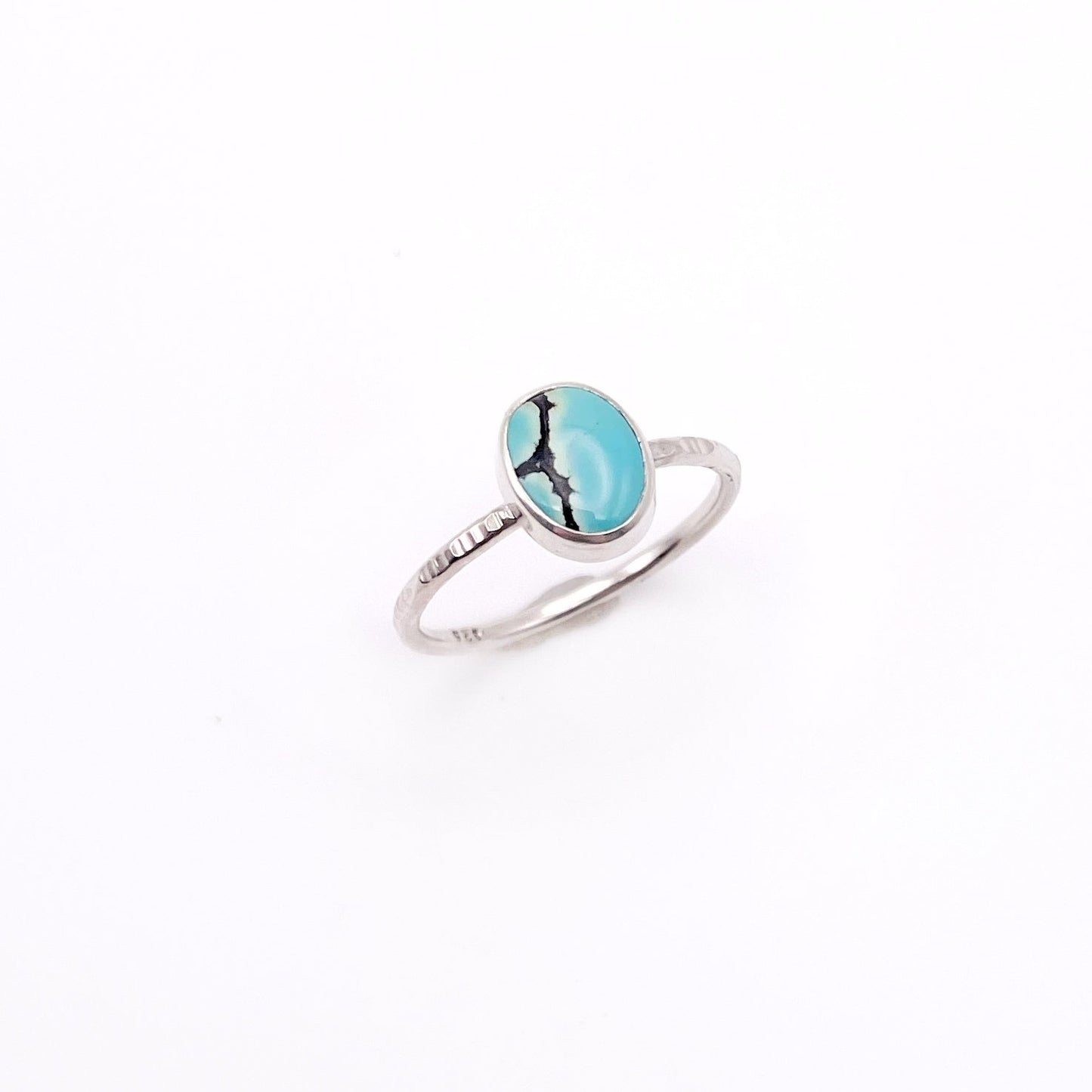 Birches Turquoise Stacking Oval Ring No. 19 | Size 9.5