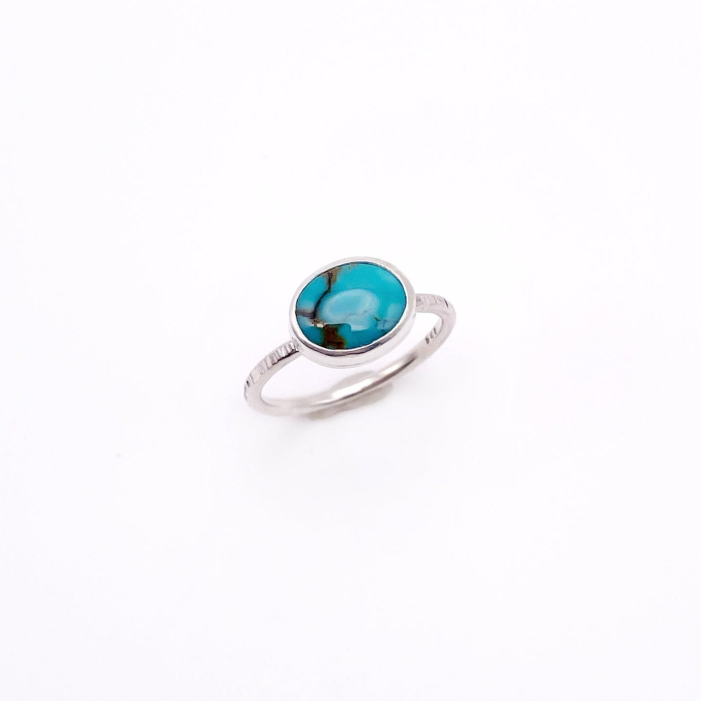 Birches Turquoise Stacking Oval Ring No. 20 | Size 6.5