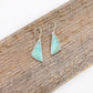 Blue Opalized Petrified Wood Earring No. 05