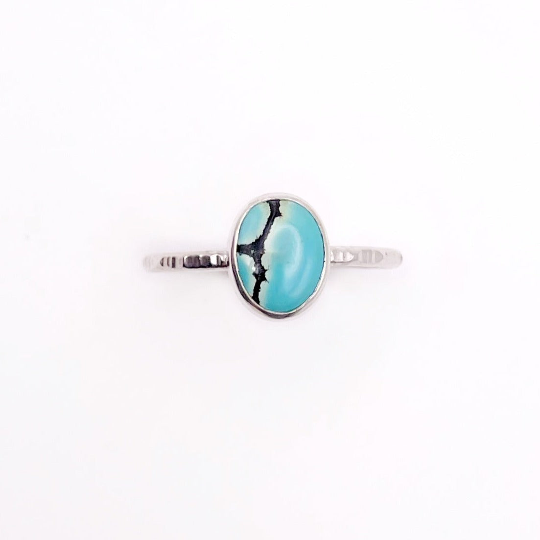 Birches Turquoise Stacking Oval Ring No. 19 | Size 9.5