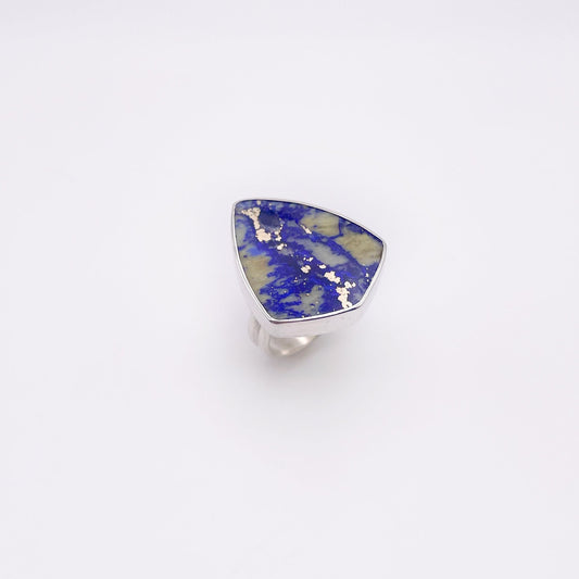 Lapis Lazuli Shield Ring | Size 7.75