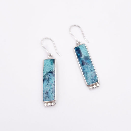 Chrysocolla Dangle Earring No. 01