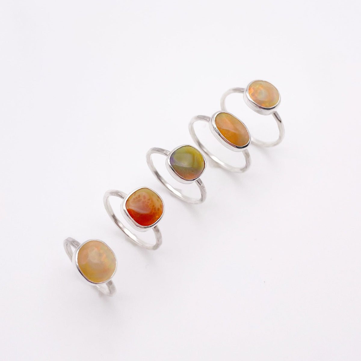 Fire Opal Dainty Ring No. 06 | Size 7