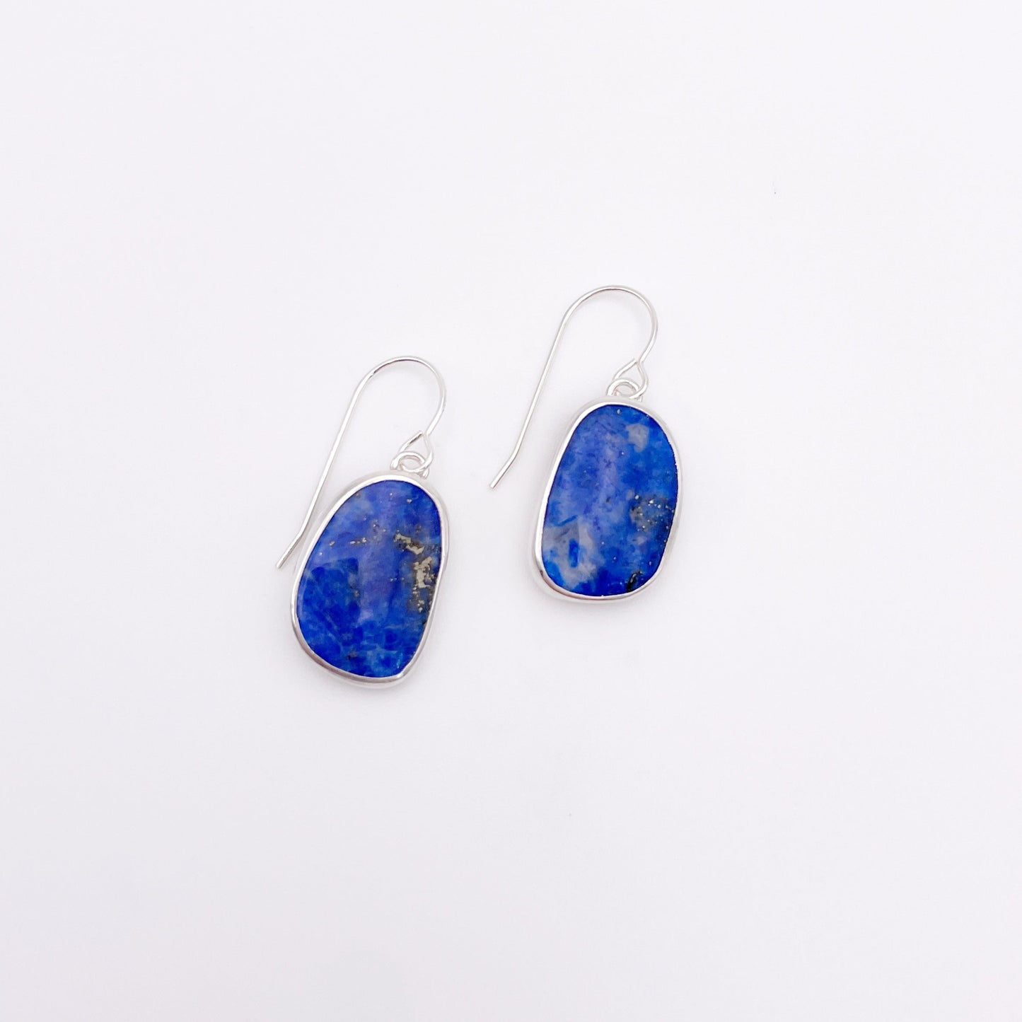 Denim Lapis Dangle Earring No. 02