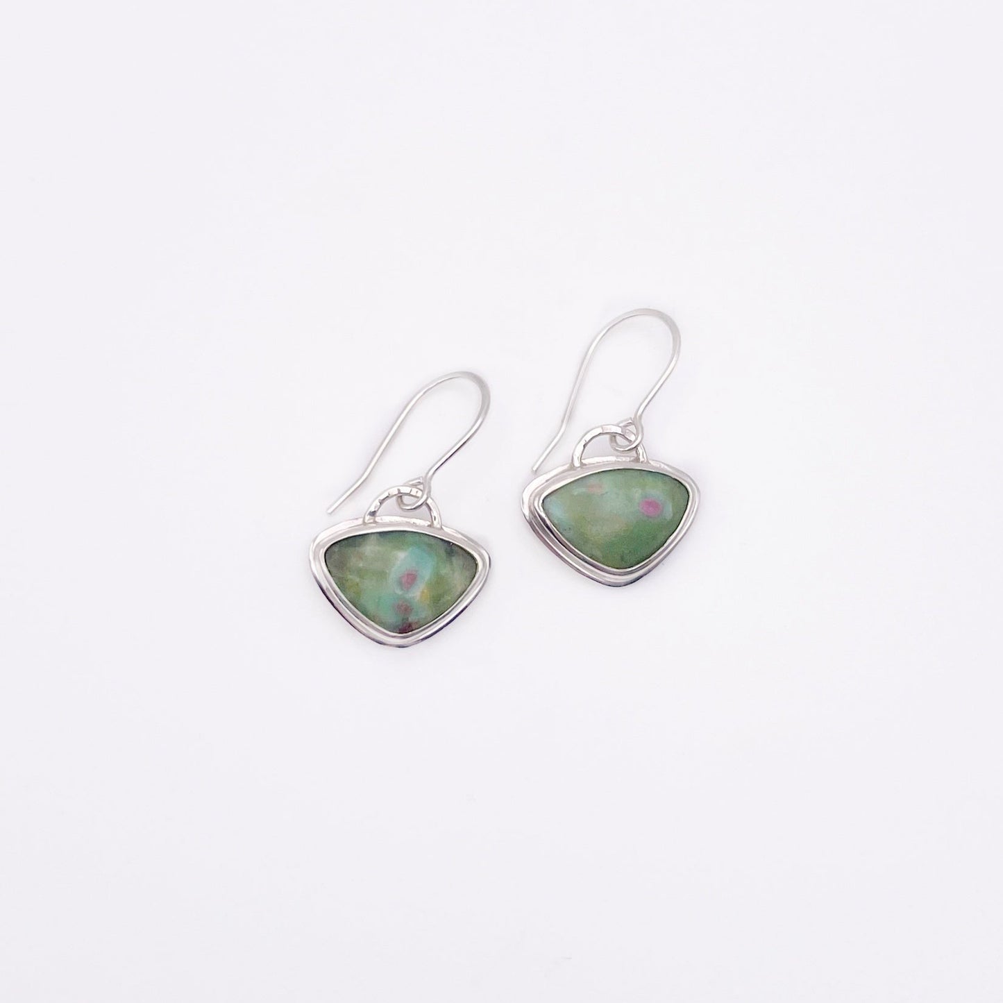 Ruby in Fuchsite Dangle Earring