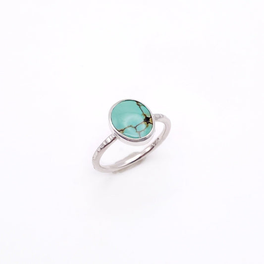 Birches Turquoise Stacking Oval Ring No. 17 | Size 5.25