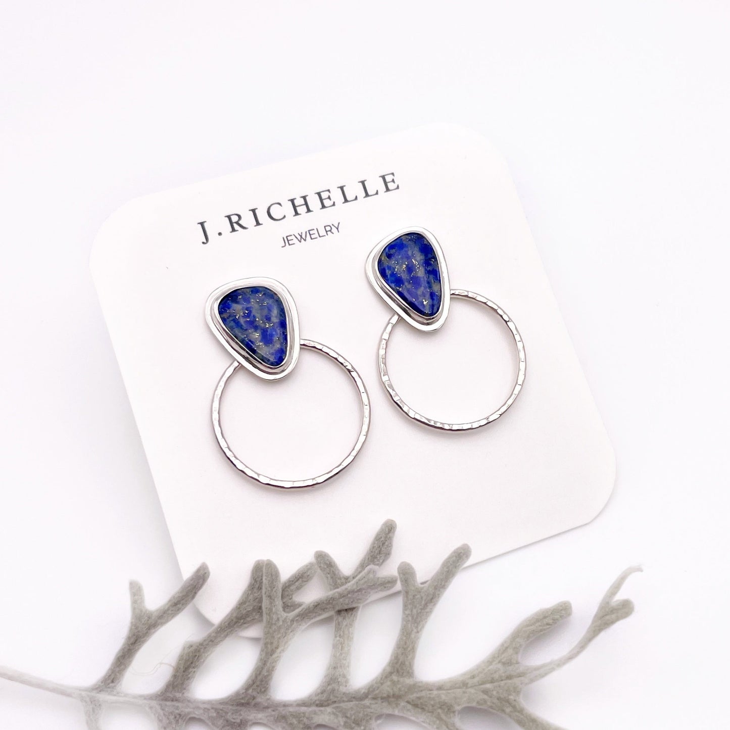 Lapis Lazuli Hoop Stud No. 2