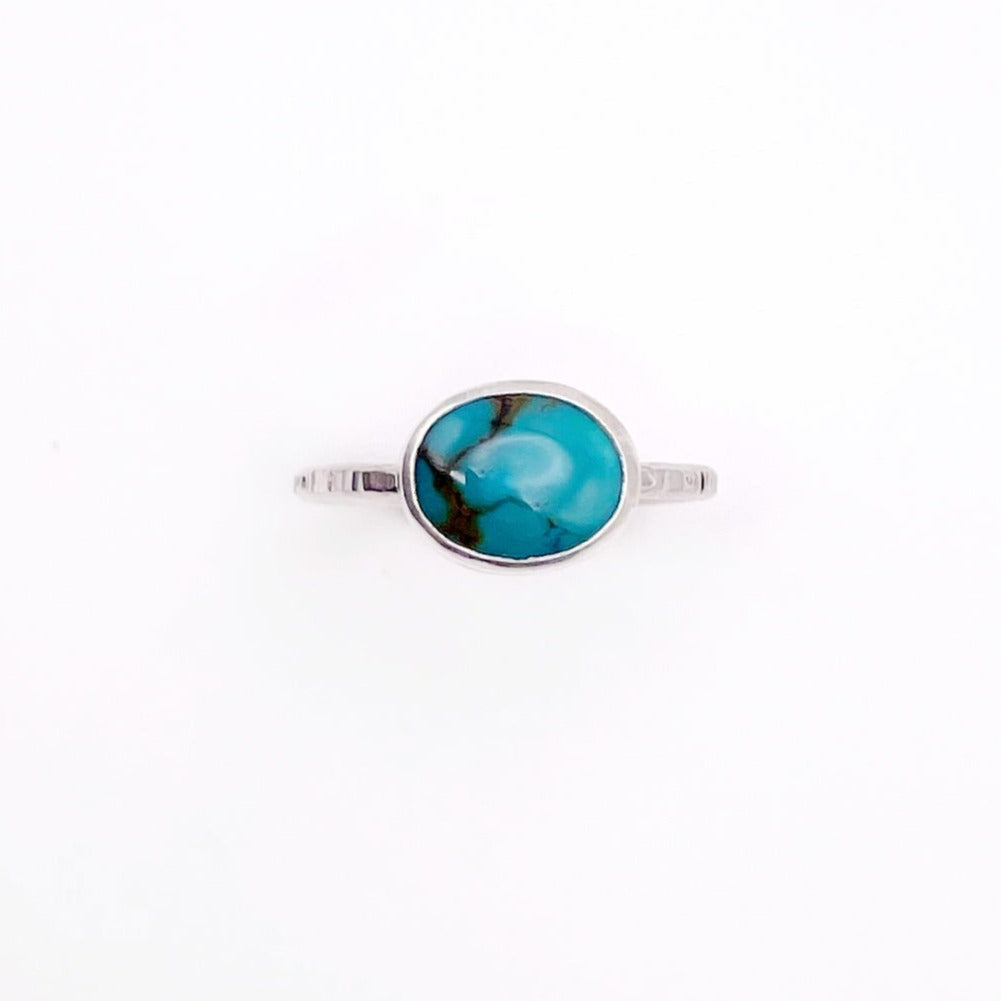 Birches Turquoise Stacking Oval Ring No. 20 | Size 6.5