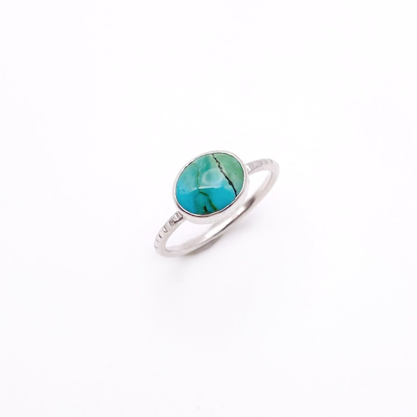 Birches Turquoise Stacking Oval Ring | Size 8.5