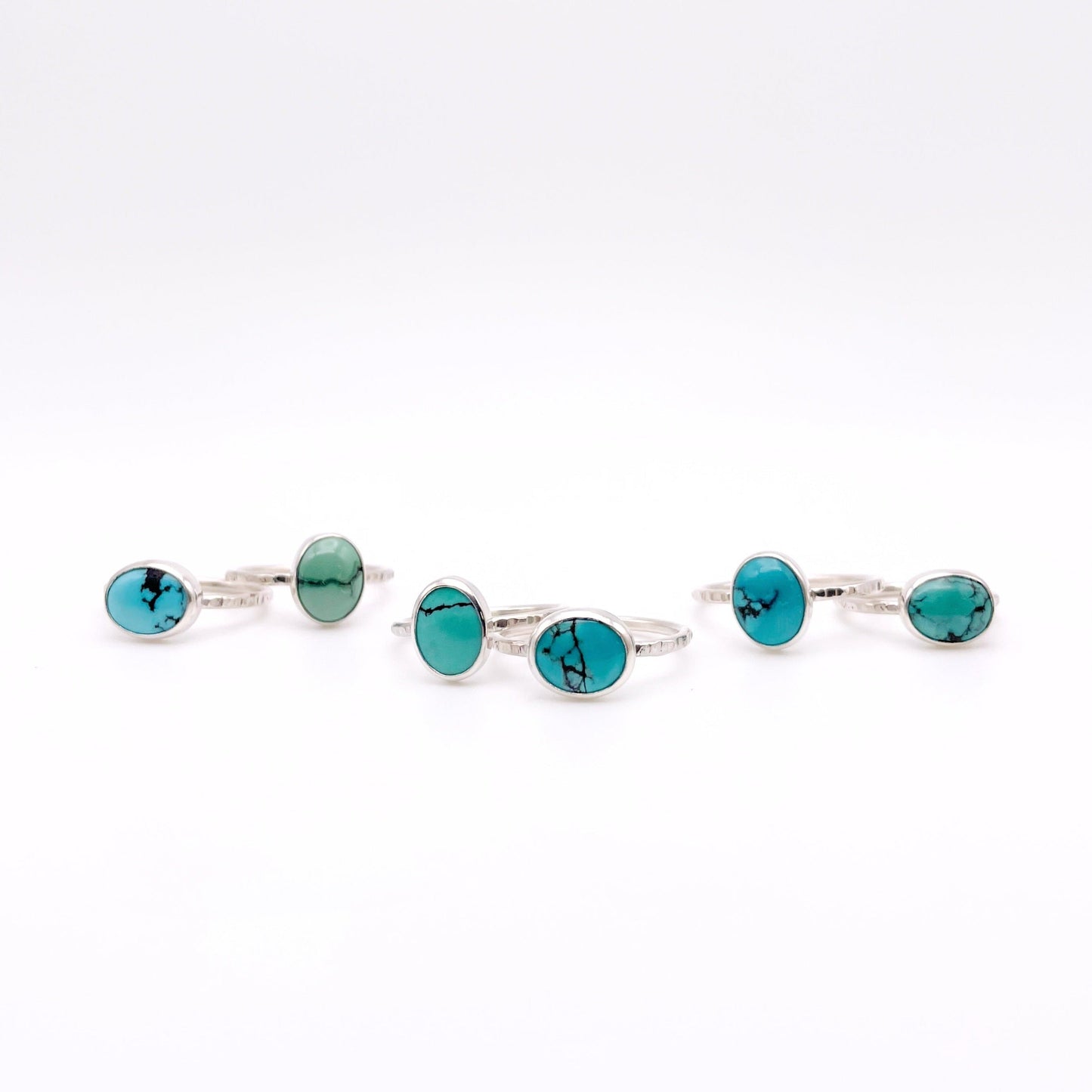 Birches Turquoise Stacking Oval Ring No. 19 | Size 9.5