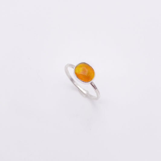 Fire Opal Dainty Ring No. 04 | Size 9.5