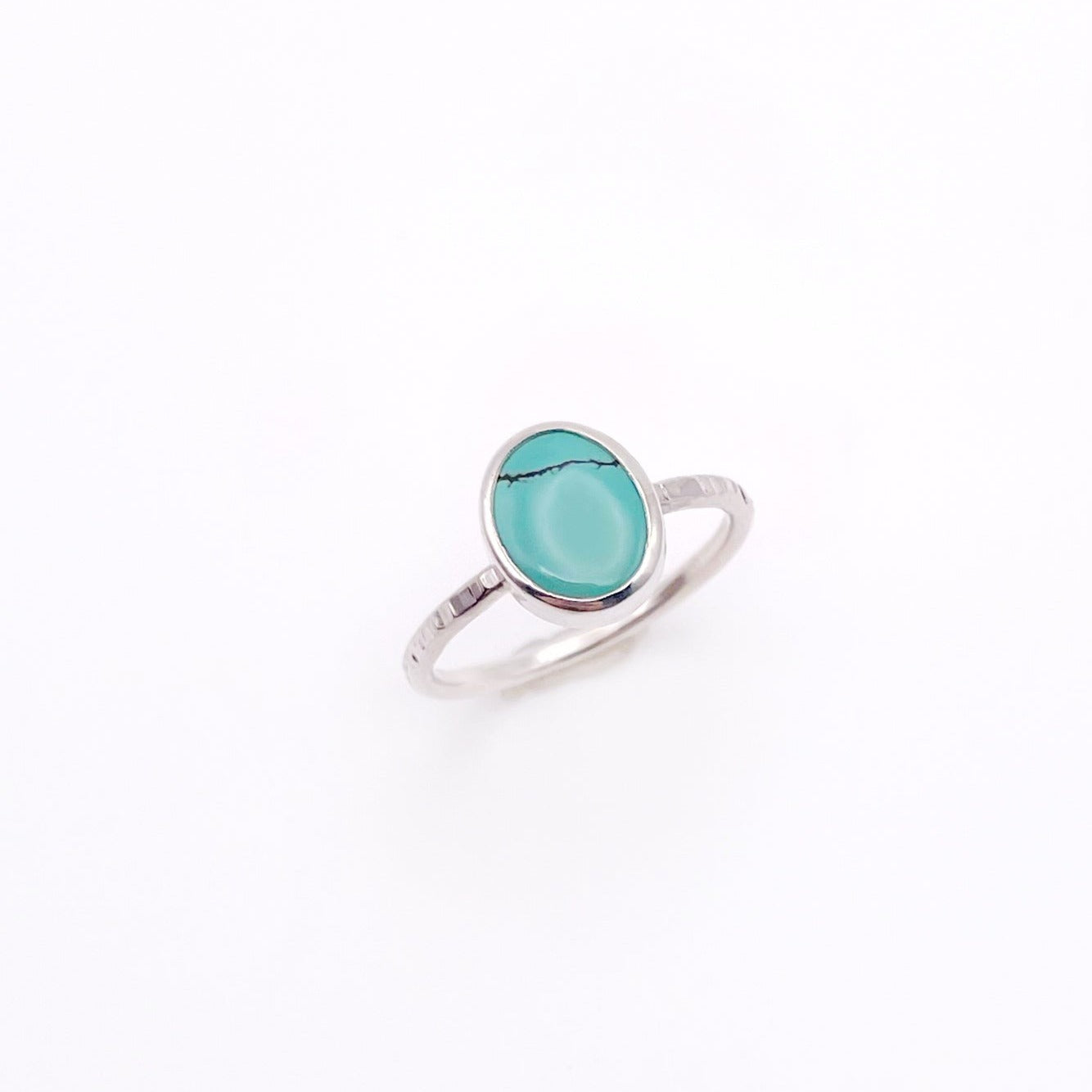 Birches Turquoise Stacking Oval Ring No. 18 | Size 7