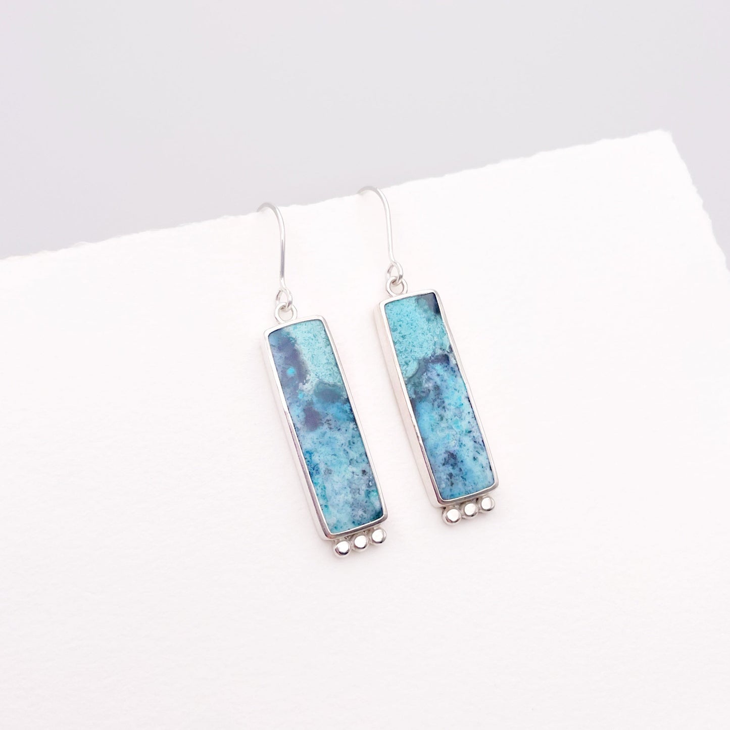 Chrysocolla Dangle Earring No. 01