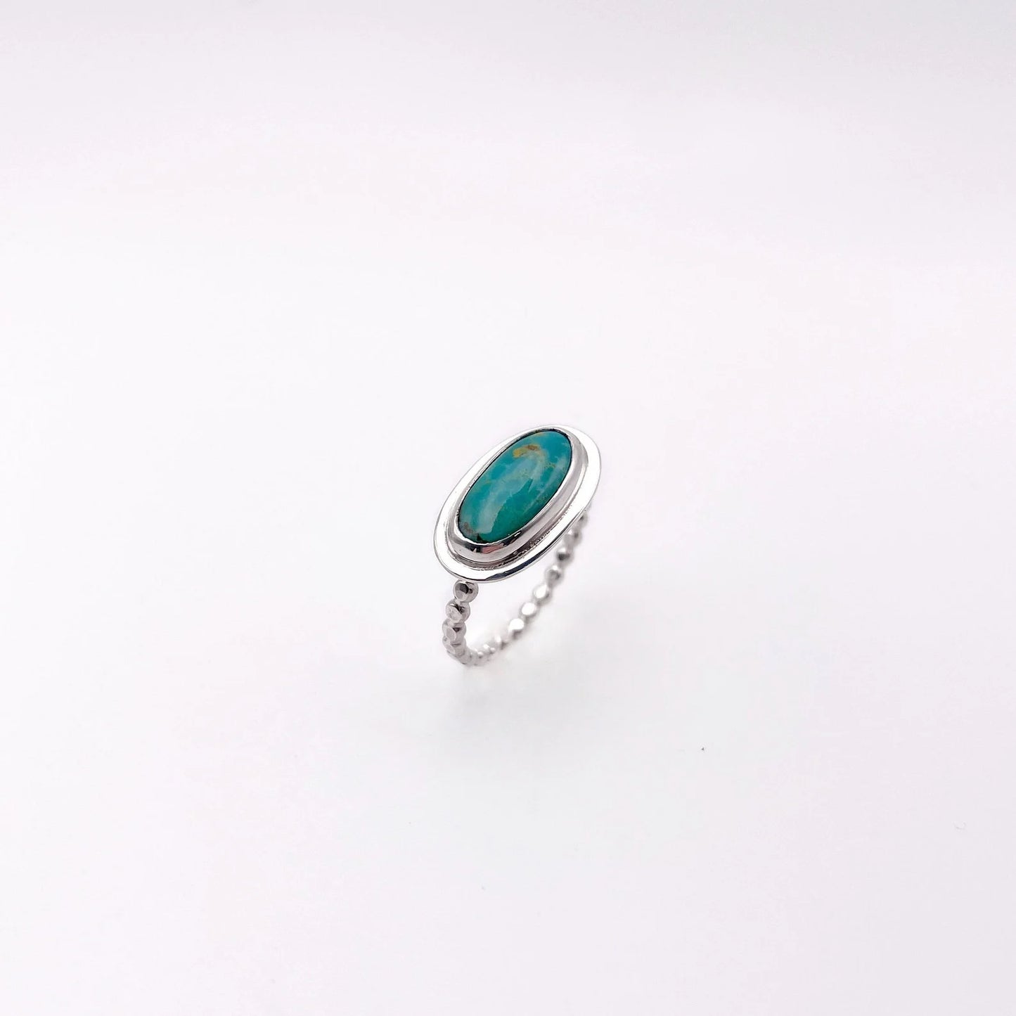 Variscite Horizontal Oval Ring | Size 6.5