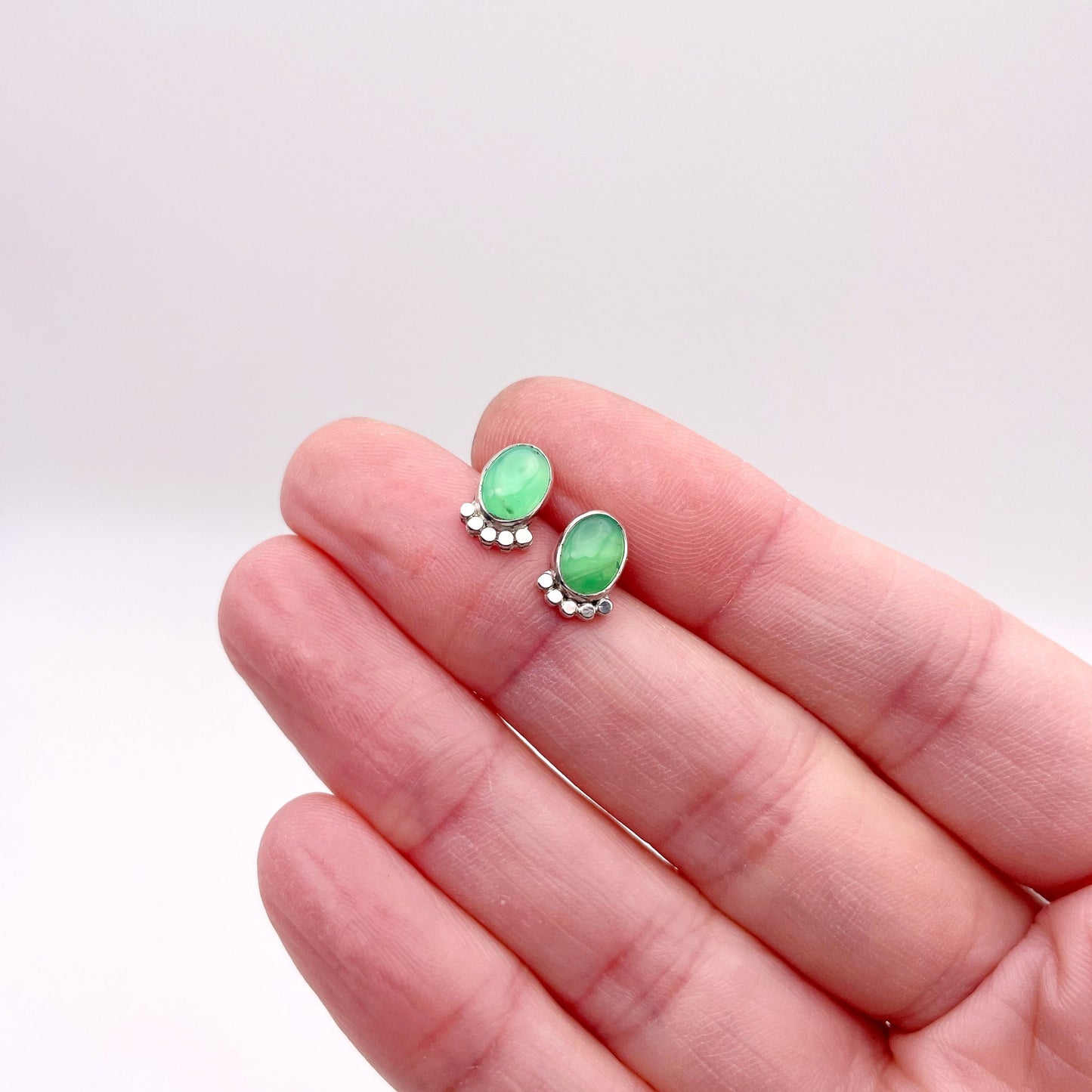 Dainty Chrysoprase Dottie Stud