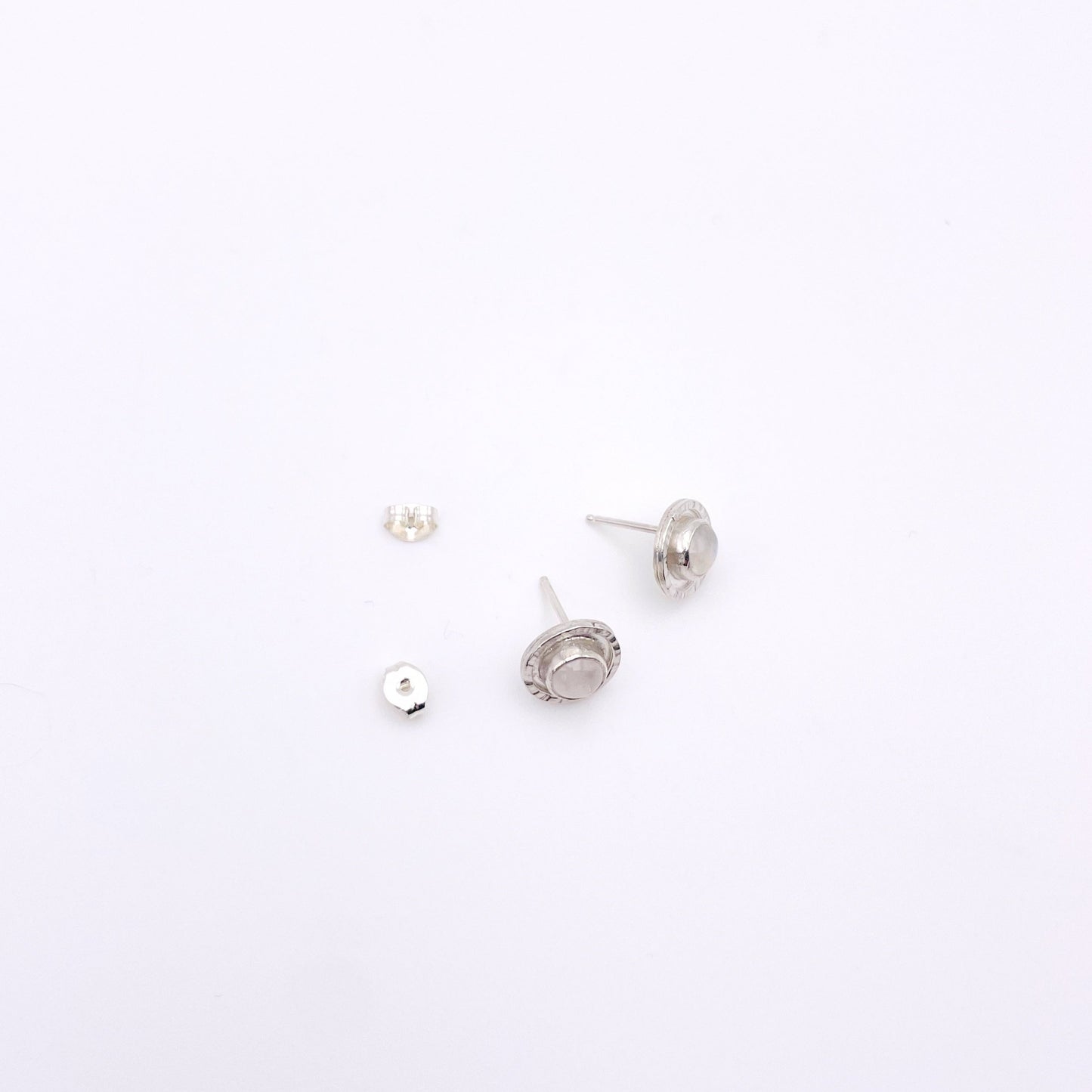 Dainty Moonstone Stud Earring