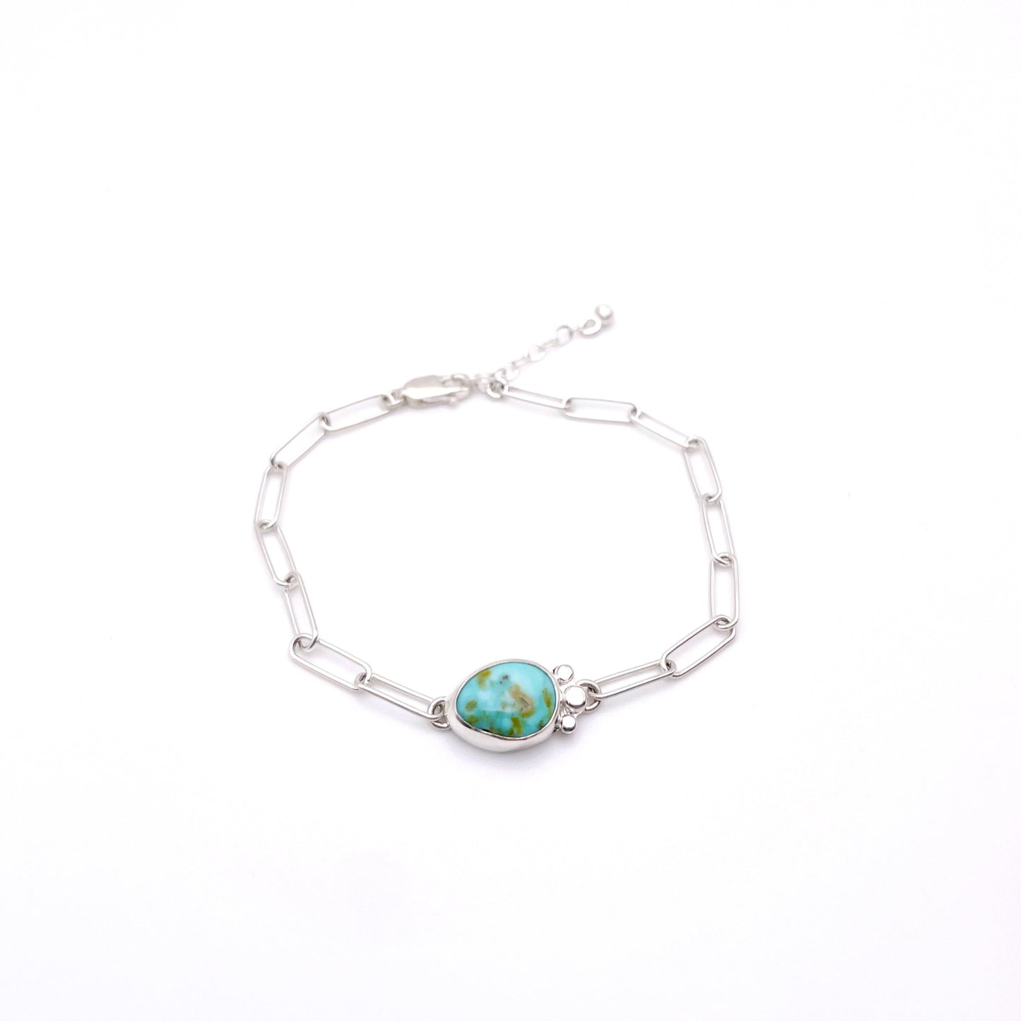 Sonoran Gold Turquoise Paperclip Bracelet #2