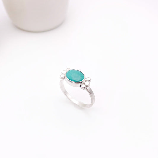 Oval Turquoise Nomad Ring | Size 8.5