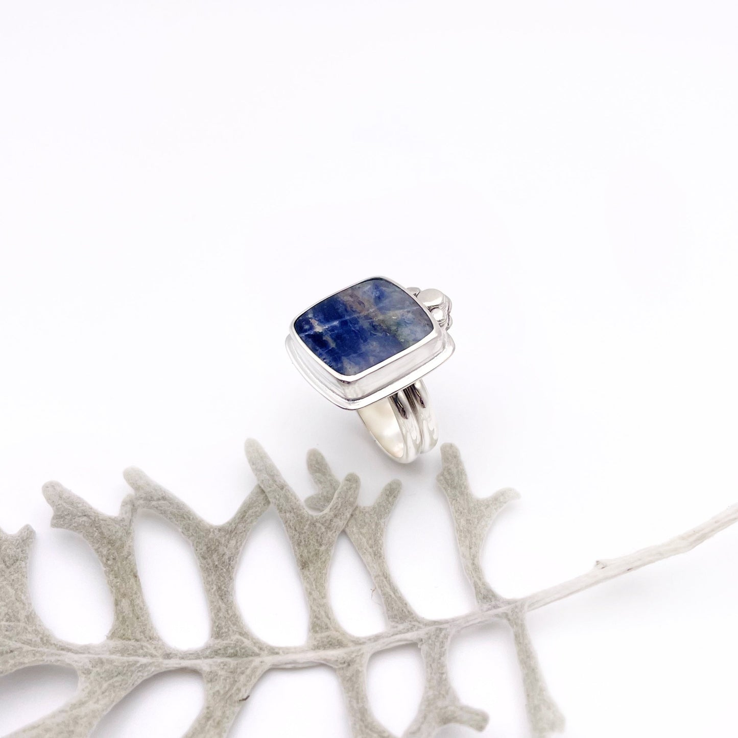 Stormy Skies Sodalite Ring | Size 6