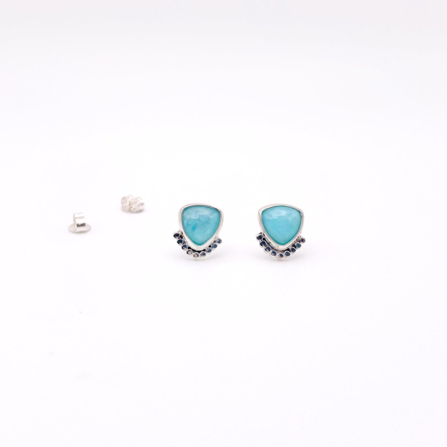 Amazonite Triangle Dottie Stud