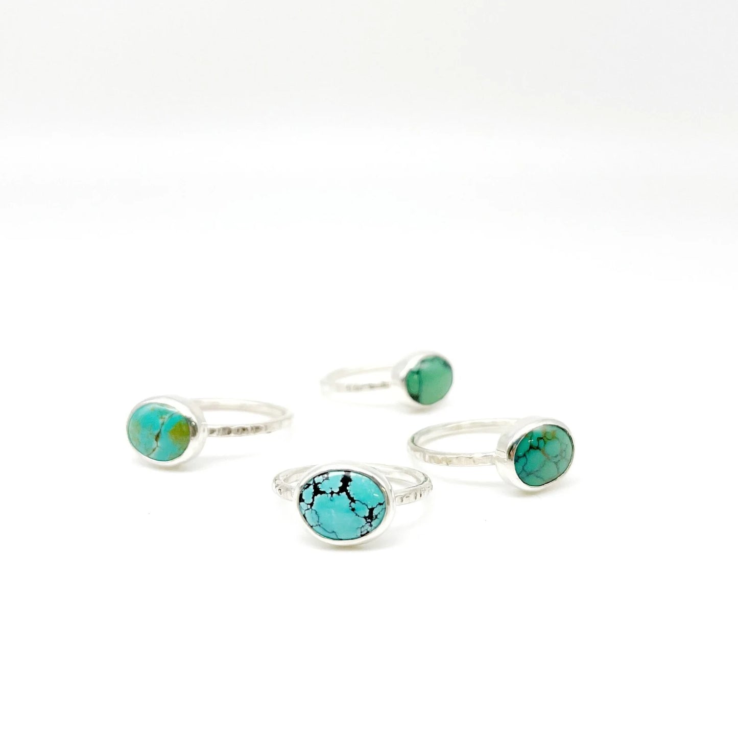 Birches Turquoise Stacking Horizontal Oval Ring No. 03 | Size 6.5