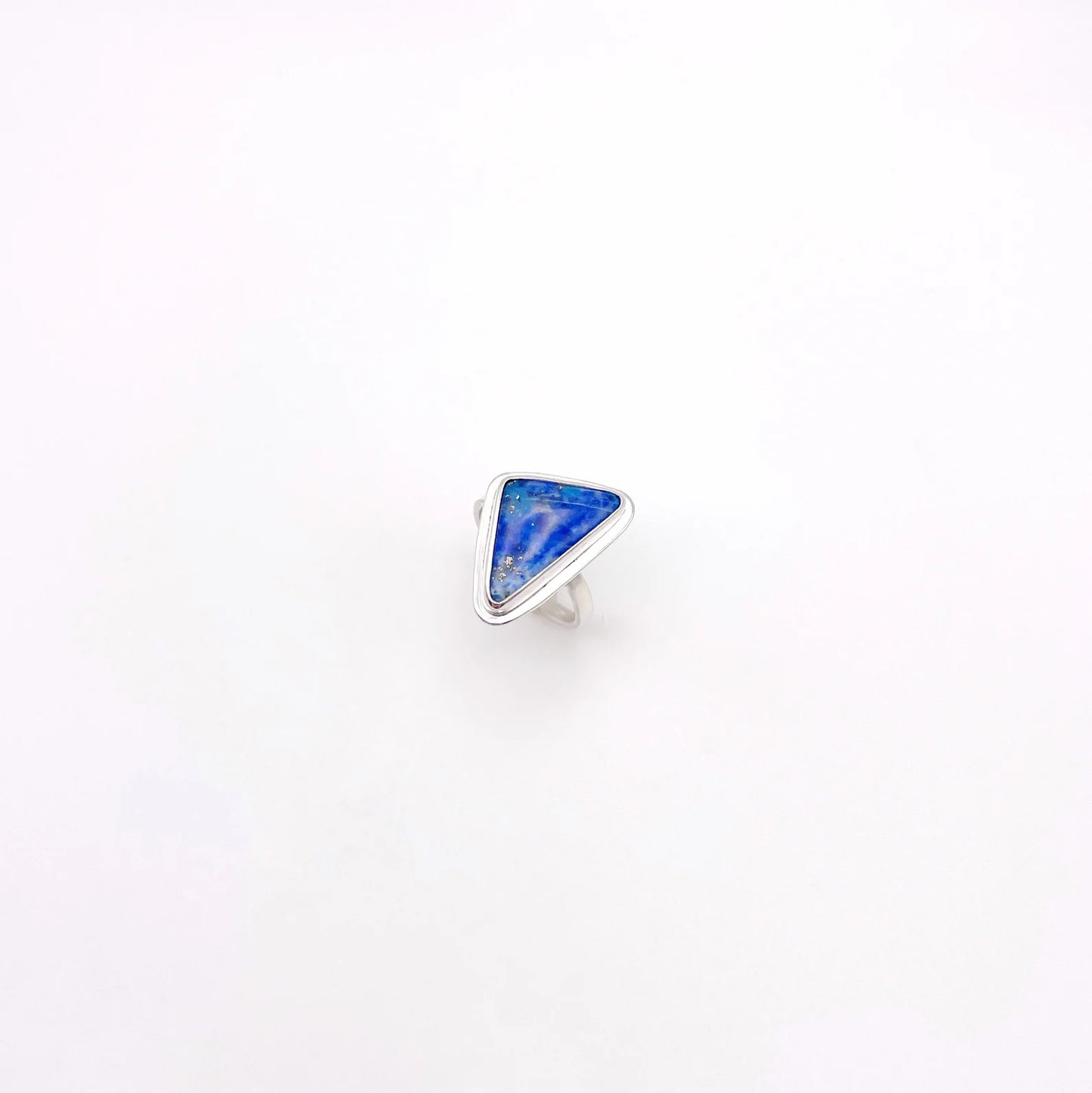 Denim Lapis Triangle Ring | Size 7