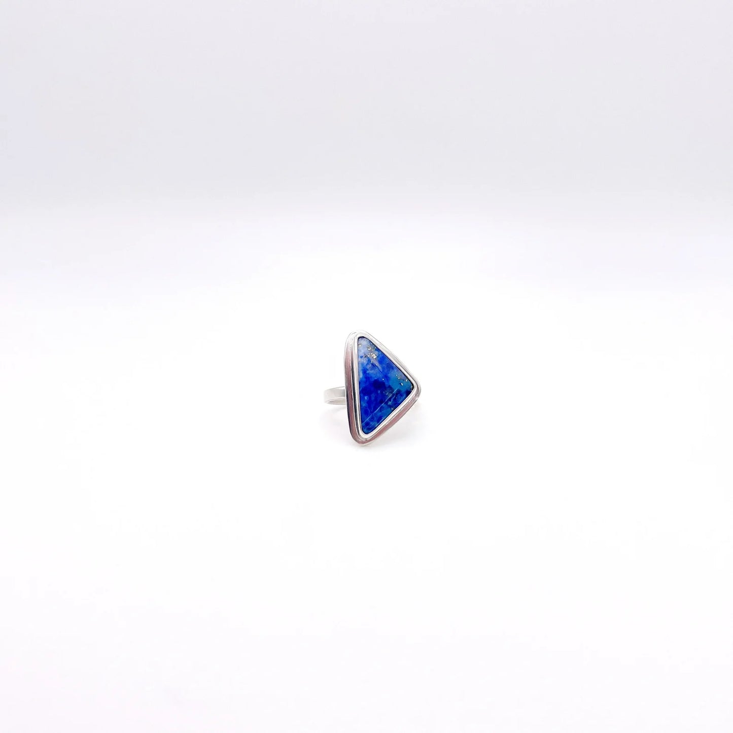 Denim Lapis Triangle Ring | Size 7