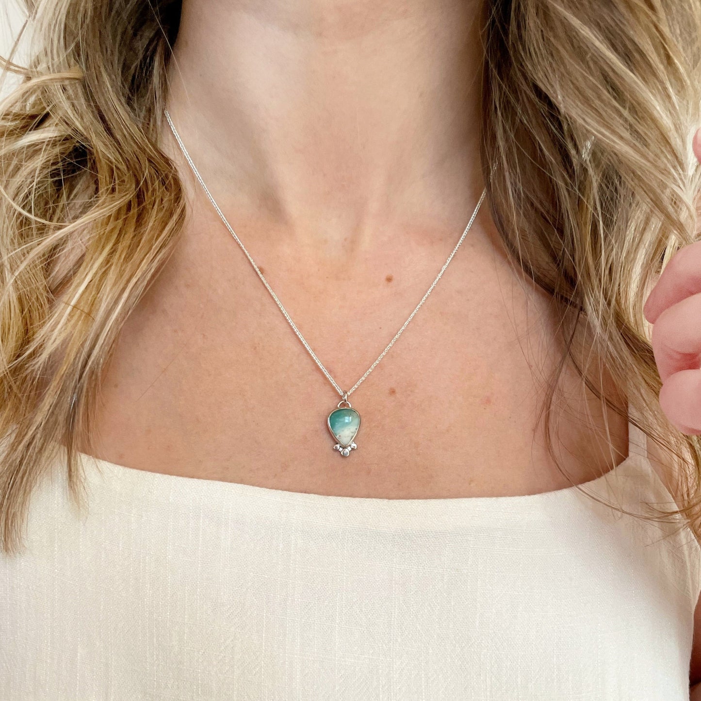 Drop in the Ocean Peruvian Opal Necklace