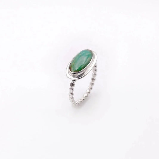 Variscite Horizontal Oval Ring | Size 7.5