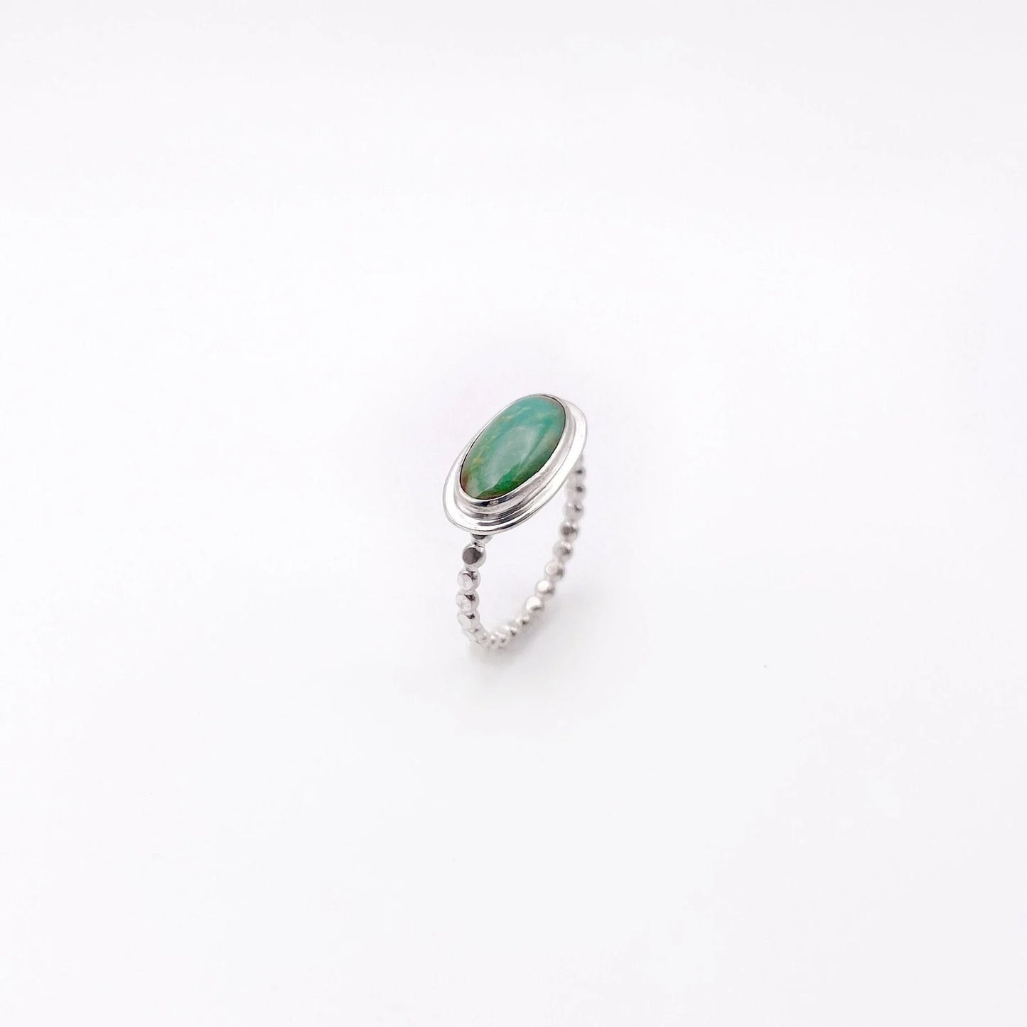 Variscite Horizontal Oval Ring | Size 7.5