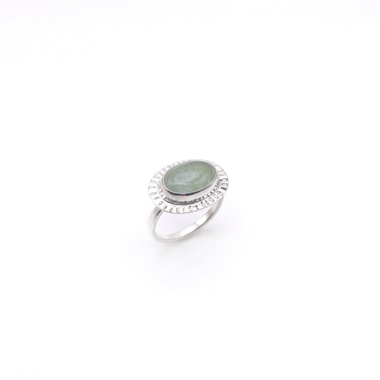 Aquamarine Oval Sundance Ring | Size 8.5