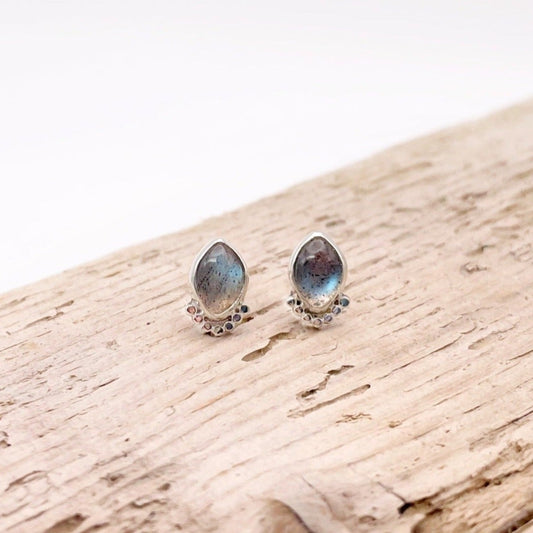 Labradorite Marquise Dottie Stud