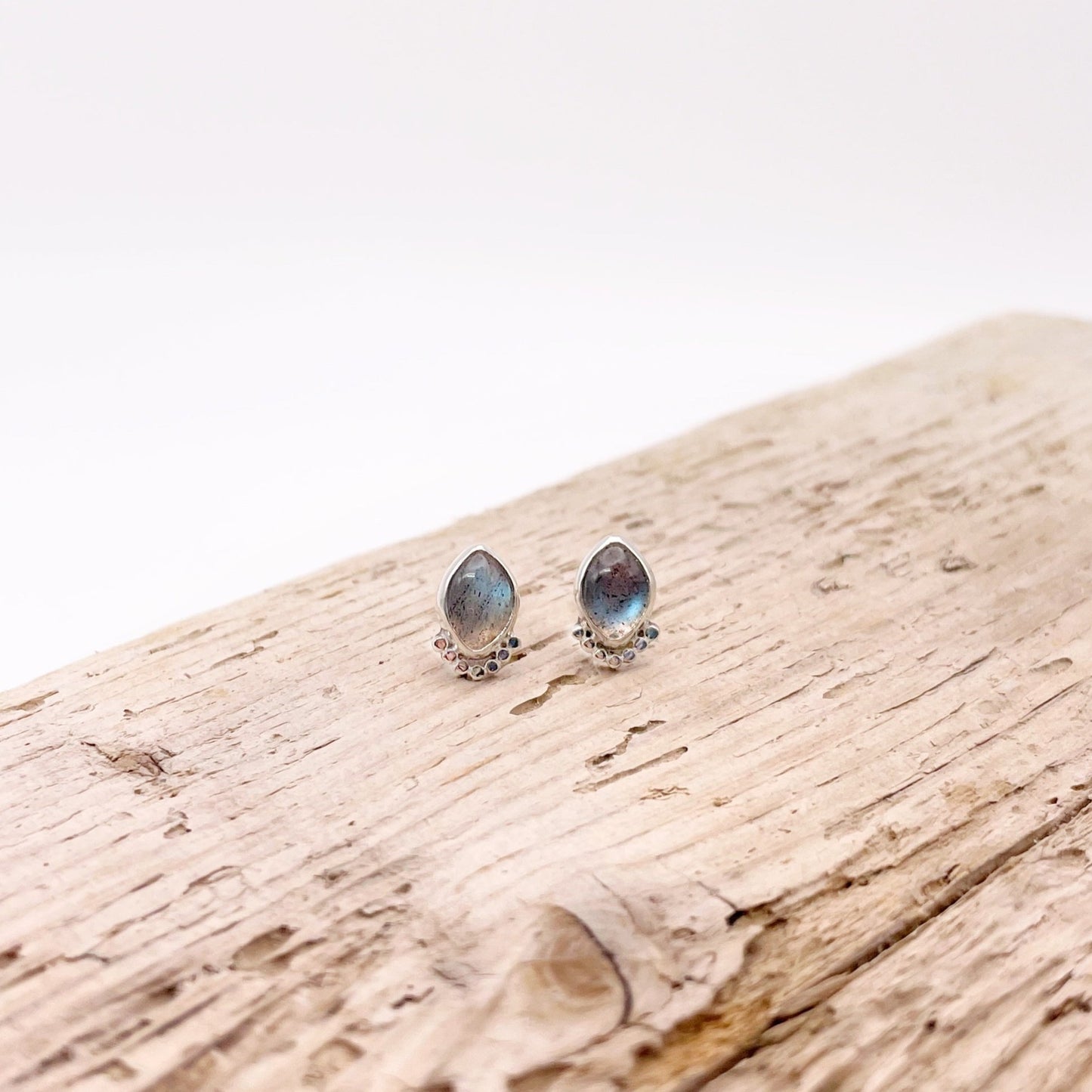 Labradorite Marquise Dottie Stud