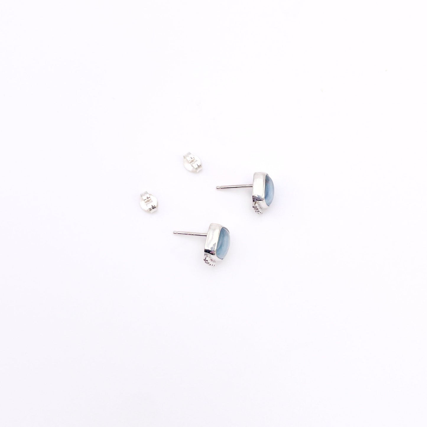 Aquamarine Square Dottie Stud